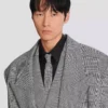 Oversize-Mantel aus Prince-of-Wales-Wolle Oversize-Mantel aus Prince-of-Wales-Wolle