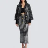 Oversized-Bomberjacke aus gemischtem Tweed Oversized-Bomberjacke aus gemischtem Tweed