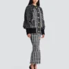 Oversized-Bomberjacke aus gemischtem Tweed Oversized-Bomberjacke aus gemischtem Tweed