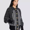 Oversized-Bomberjacke aus gemischtem Tweed Oversized-Bomberjacke aus gemischtem Tweed