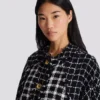 Oversized-Bomberjacke aus gemischtem Tweed Oversized-Bomberjacke aus gemischtem Tweed