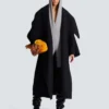 Oversized-Cape-Mantel aus Wolle