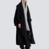 Oversized-Cape-Mantel aus Wolle