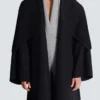 Oversized-Cape-Mantel aus Wolle