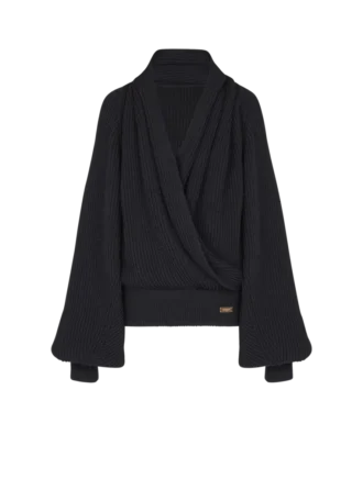 Oversized-Strickpullover mit Kapuze