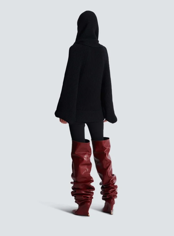 Oversized-Strickpullover mit Kapuze Oversized-Strickpullover mit Kapuze