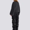 Oversized-Strickpullover mit Wickelausschnitt