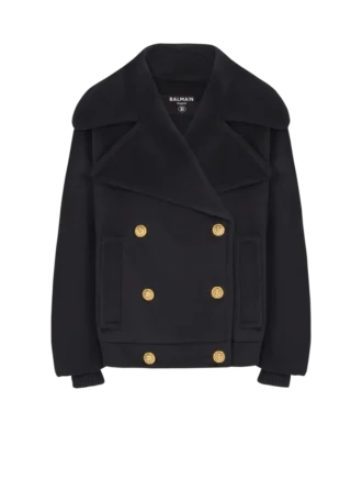 Pea Coat aus Wolle mit 4 Knöpfen