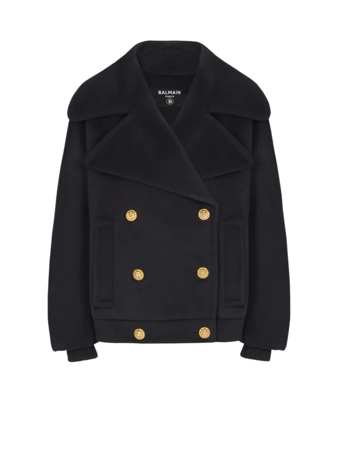 Pea Coat aus Wolle mit 4 Knöpfen Pea Coat aus Wolle mit 4 Knöpfen