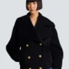 Pea Coat aus Wolle mit 4 Knöpfen Pea Coat aus Wolle mit 4 Knöpfen