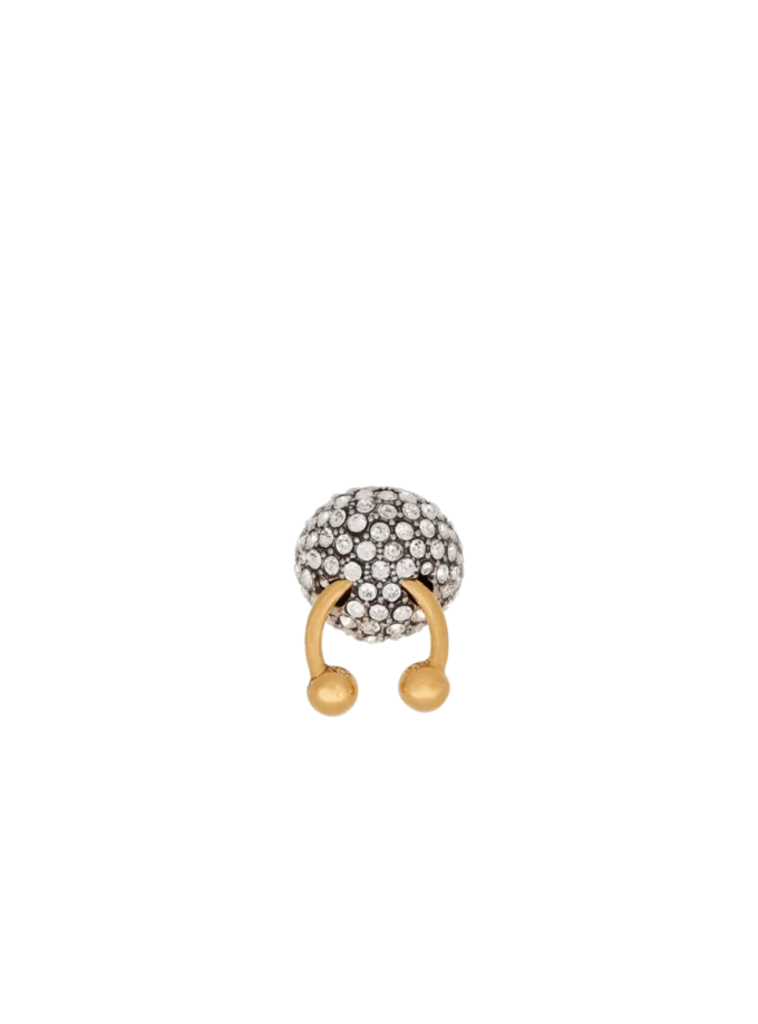 Piercing-Ring aus Messing und Strass