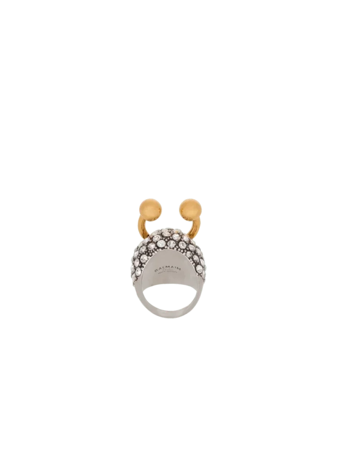 Piercing-Ring aus Messing und Strass