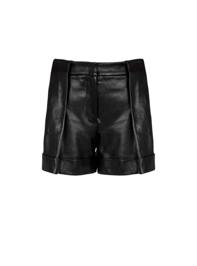 Plissierte Shorts aus Lammleder Plissierte Shorts aus Lammleder