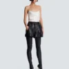 Plissierte Shorts aus Lammleder Plissierte Shorts aus Lammleder