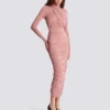 Plissiertes Jersey-Midikleid Plissiertes Jersey-Midikleid