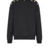 Pullover mit Kettenlöwen-Knöpfen Pullover mit Kettenlöwen-Knöpfen