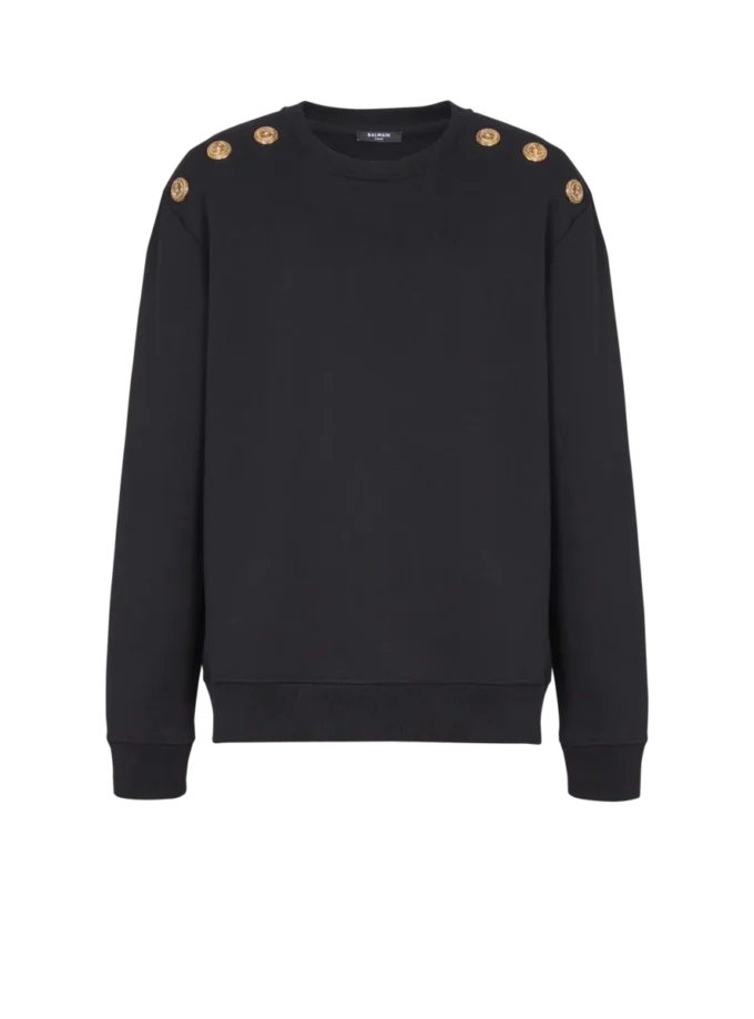 Pullover mit Kettenlöwen-Knöpfen Pullover mit Kettenlöwen-Knöpfen