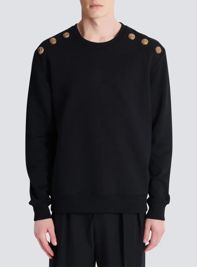 Pullover mit Kettenlöwen-Knöpfen Pullover mit Kettenlöwen-Knöpfen