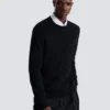 Pullover mit Monogramm-Strick und Leopardenmuster