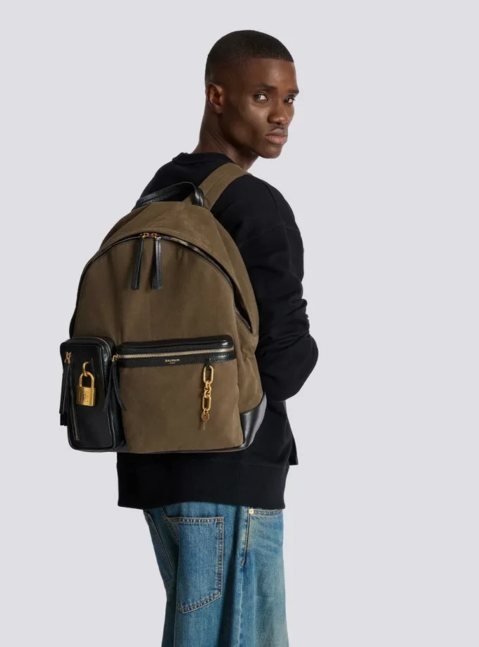 Pulse Rucksack aus Kalbsleder und Nylon Pulse Rucksack aus Kalbsleder und Nylon