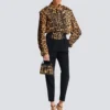 Pulse Vanity Ledertasche mit Leopardenmuster Pulse Vanity Ledertasche mit Leopardenmuster