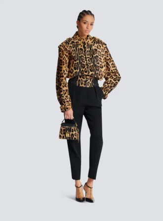 Pulse Vanity Ledertasche mit Leopardenmuster