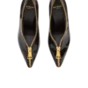Pumps mit Keilabsatz und Reißverschluss aus Lackleder Pumps mit Keilabsatz und Reißverschluss aus Lackleder