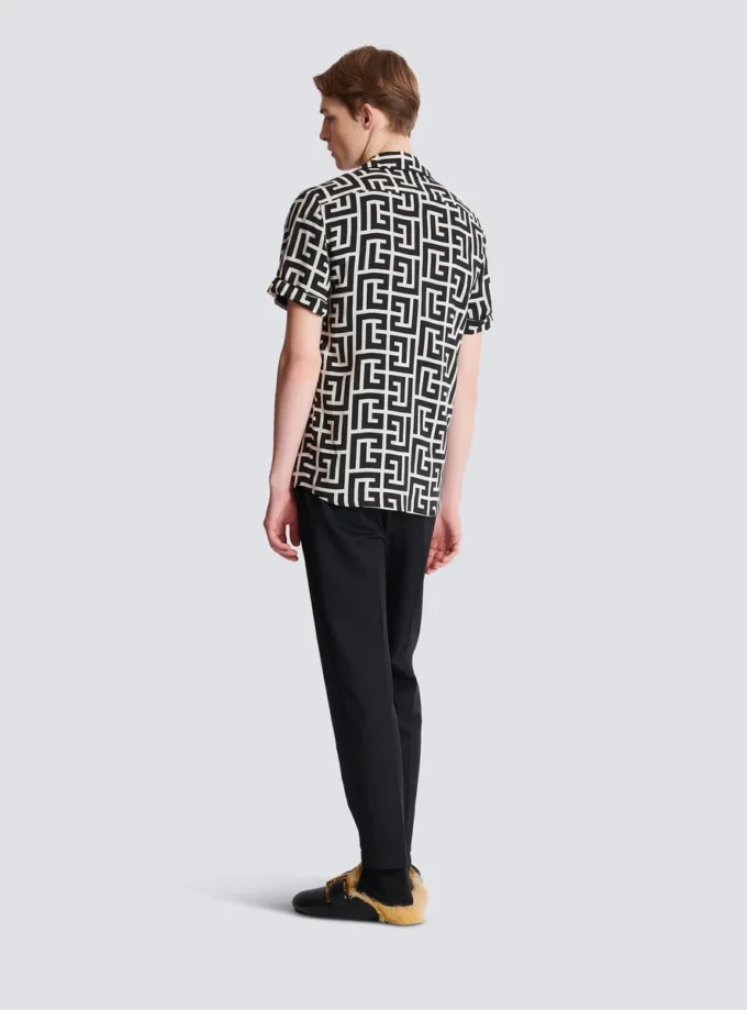 Pyjamahemd mit Monogramm-Print Pyjamahemd mit Monogramm-Print