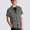 Pyjamahemd mit Monogramm-Print Pyjamahemd mit Monogramm-Print