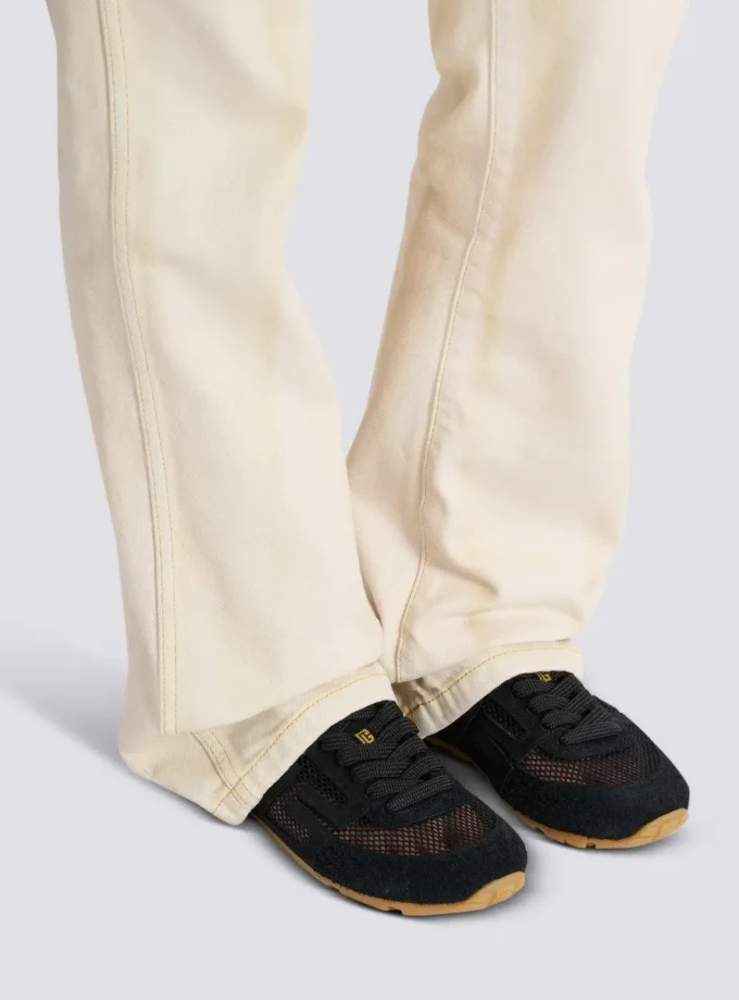Racer 45 Sneakers aus Kalbsleder, Wildleder und Nylon Racer 45 Sneakers aus Kalbsleder, Wildleder und Nylon