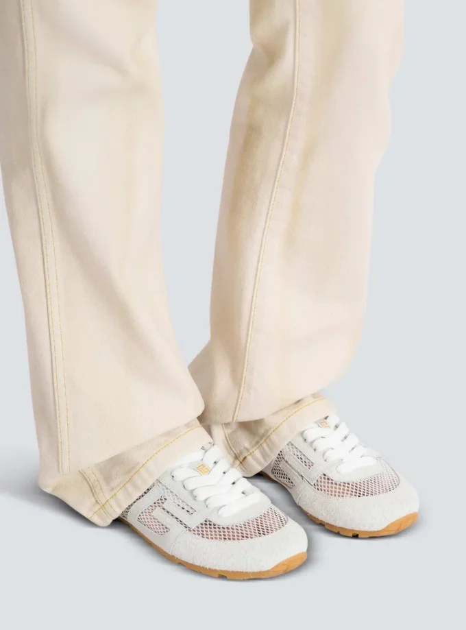 Racer 45 Sneakers aus Kalbsleder, Wildleder und Nylon Racer 45 Sneakers aus Kalbsleder, Wildleder und Nylon