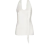 Rückenfreies Satin-Oberteil mit Fransen Rückenfreies Satin-Oberteil mit Fransen