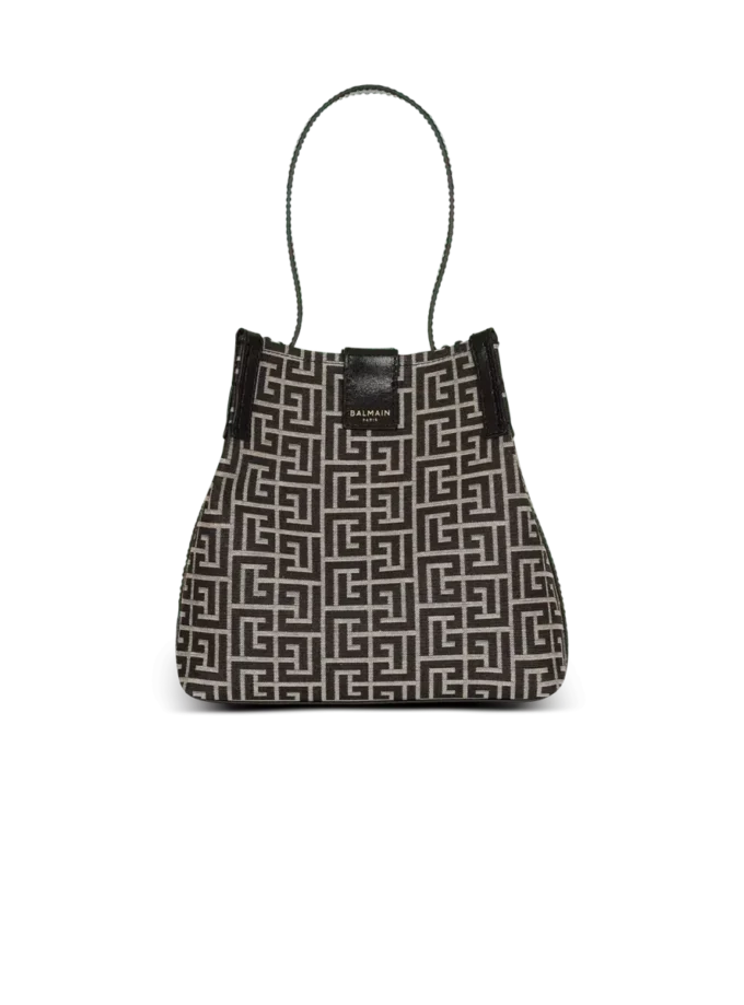 Release Beuteltasche aus Jacquard und Kalbsleder Release Beuteltasche aus Jacquard und Kalbsleder