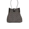 Release Beuteltasche aus Jacquard und Kalbsleder Release Beuteltasche aus Jacquard und Kalbsleder
