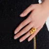 Ring aus Messing mit Bambus-Effekt