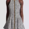 Ärmelloses, ausgestelltes Tweedkleid Ärmelloses, ausgestelltes Tweedkleid