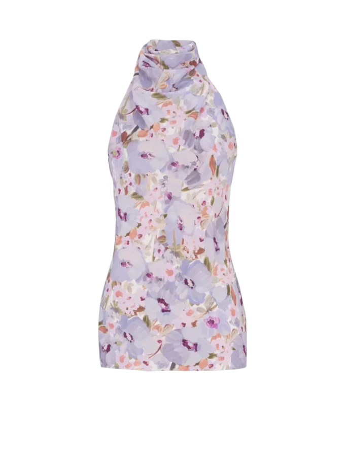 Ärmelloses Oberteil mit Poppy Flower-Print Ärmelloses Oberteil mit Poppy Flower-Print