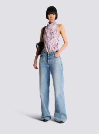 Ärmelloses Oberteil mit Poppy Flower-Print