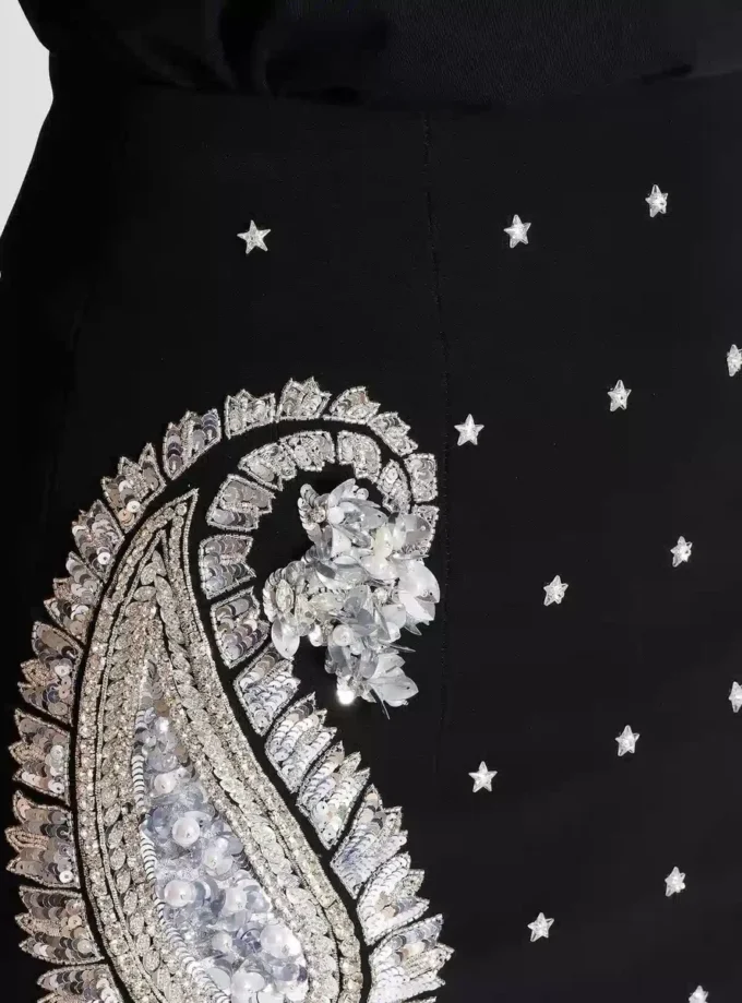 Rock mit Paisley- und Sternenstickerei Rock mit Paisley- und Sternenstickerei