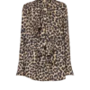 Rüschenbluse mit Leopardenmuster Rüschenbluse mit Leopardenmuster