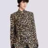 Rüschenbluse mit Leopardenmuster Rüschenbluse mit Leopardenmuster