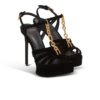 Samt-Plateausandalen Sync
