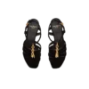 Samt-Plateausandalen Sync