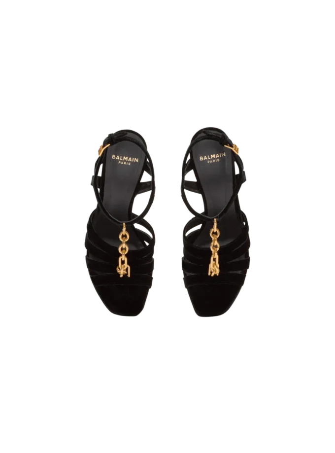 Samt-Plateausandalen Sync