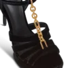Samt-Plateausandalen Sync
