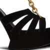 Samt-Plateausandalen Sync