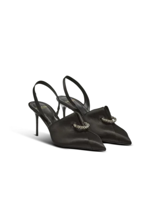 Satin-Slingbacks mit Piercing