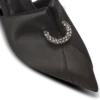 Satin-Slingbacks mit Piercing