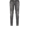 Schmal geschnittene Bikerhose aus Denim Schmal geschnittene Bikerhose aus Denim