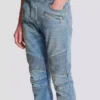 Schmal geschnittene Bikerhose aus Denim Schmal geschnittene Bikerhose aus Denim